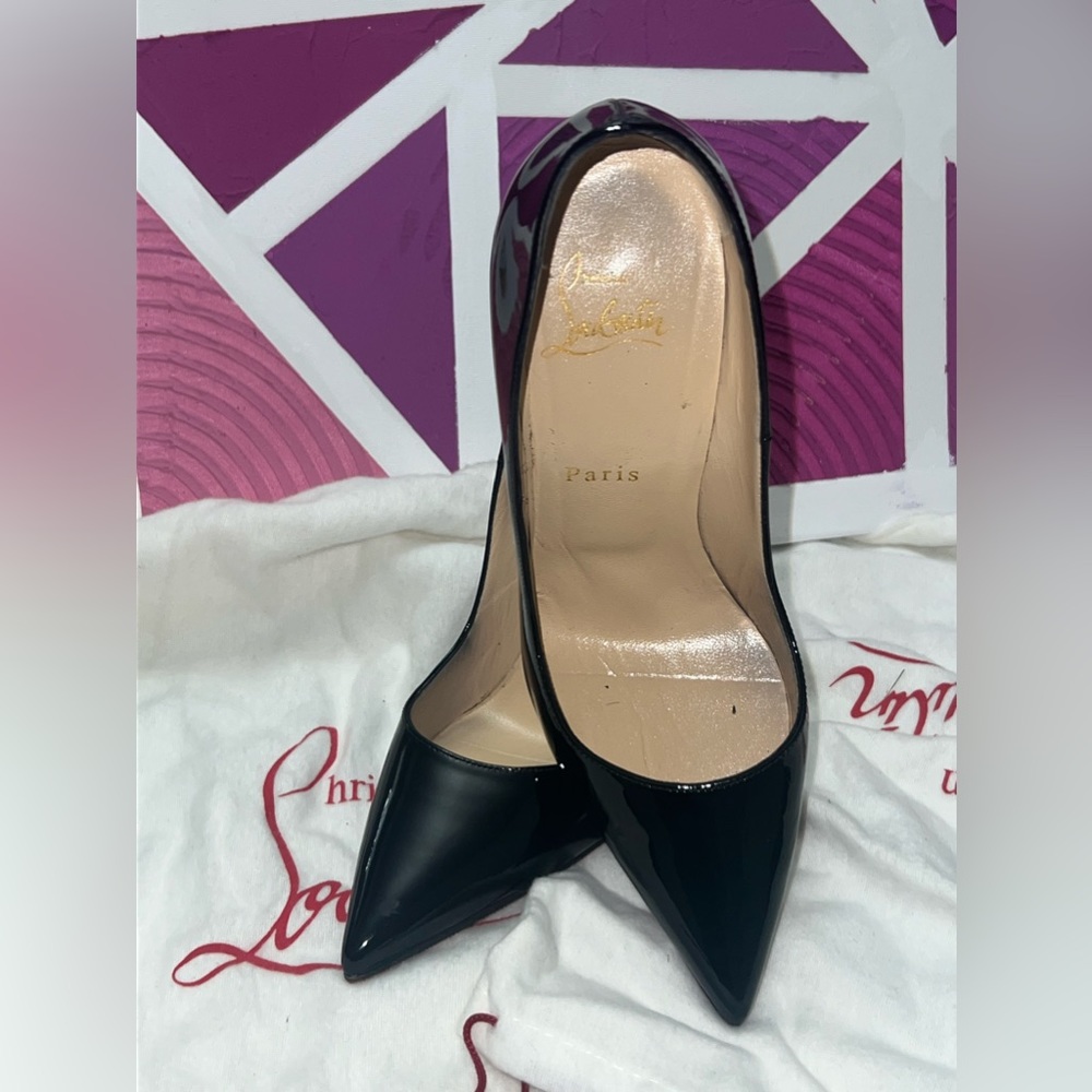 So Kate Patent Pointed-Toe Red Sole Pump 120 mm